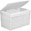 Kufer wiklinowy 65L 56x34x34 cm biały