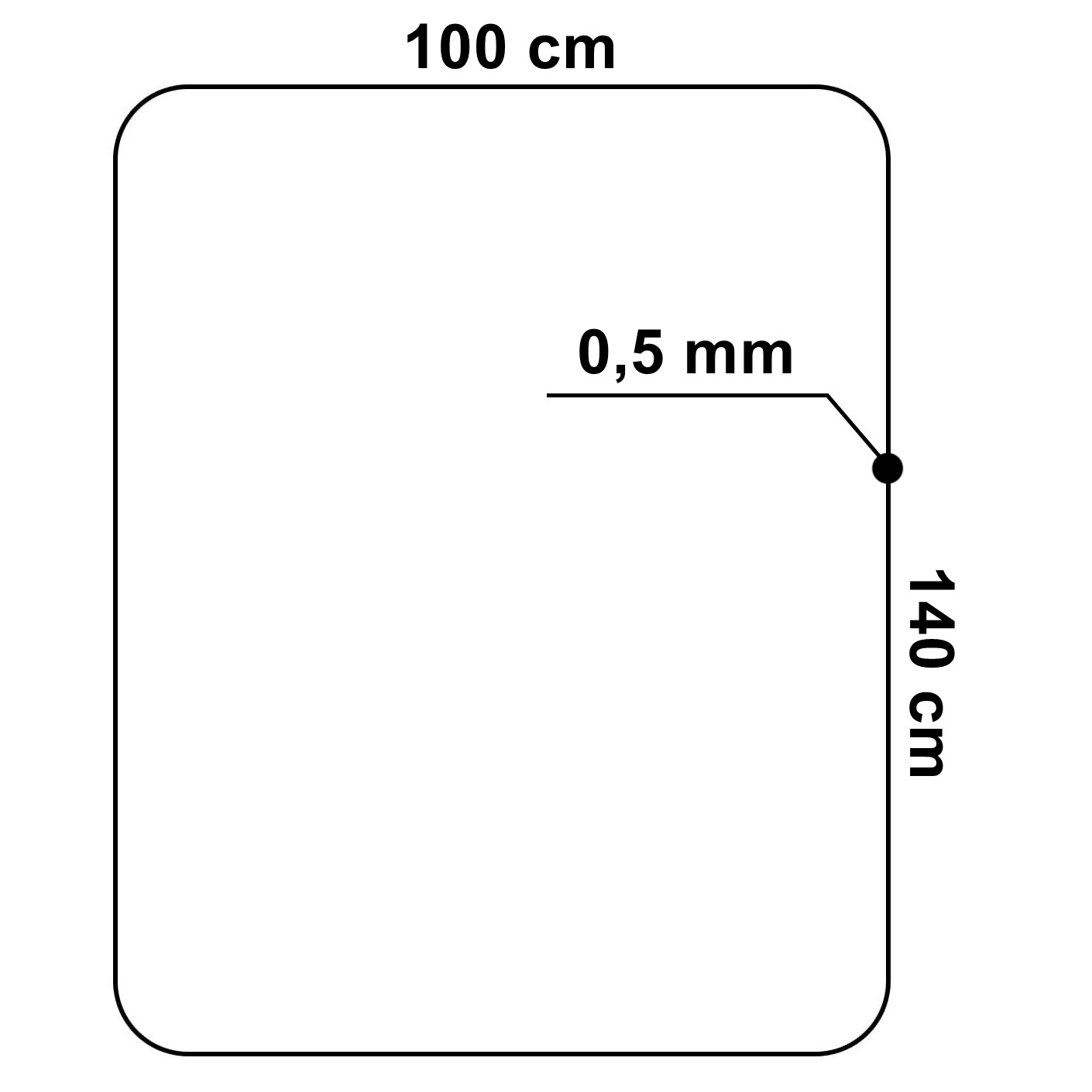 Mata ochronna pod fotel 140x100 cm 0,5 mm - obrazek 2