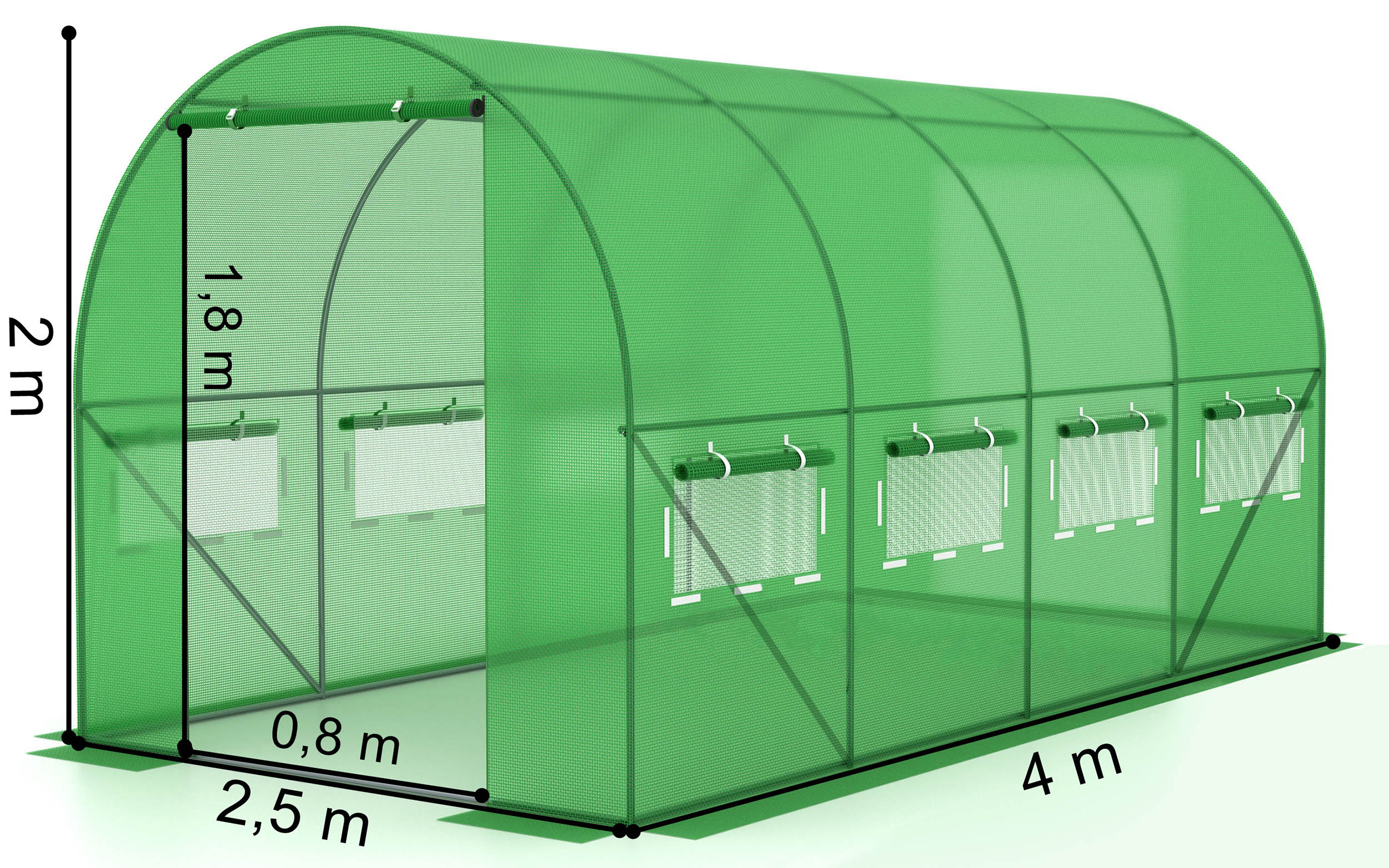 Pokrycie na tunel foliowy szklarnię ogrodową 2,5x4 m - obrazek 6