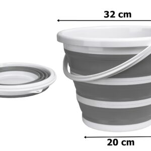 Alternative view of Wiaderko składane 32cm biało-szare Asmar 10 litrów compact