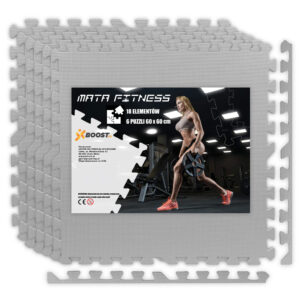 Mata ochronna fitness szara 18 elementów