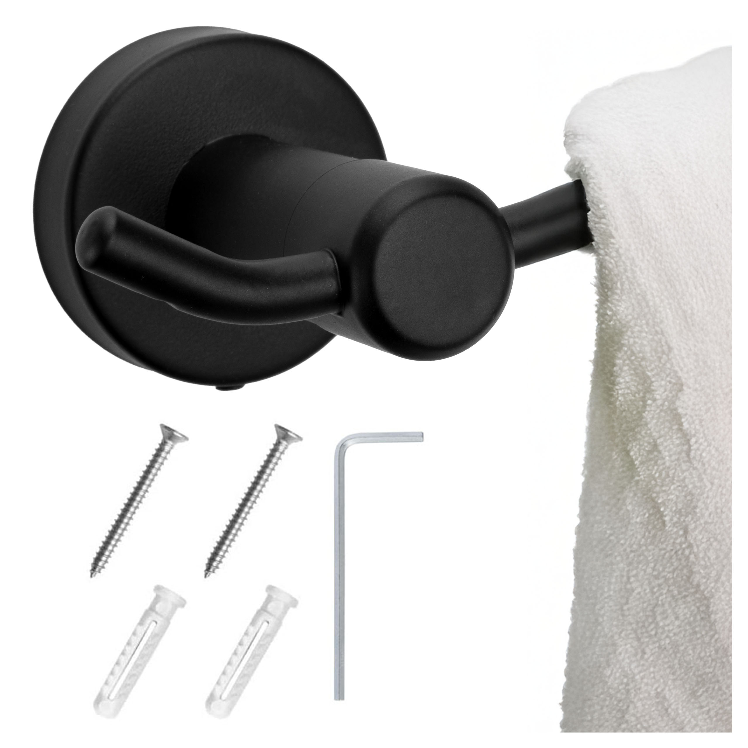 Wieszak na ręczniki loftowy Giaras czarny