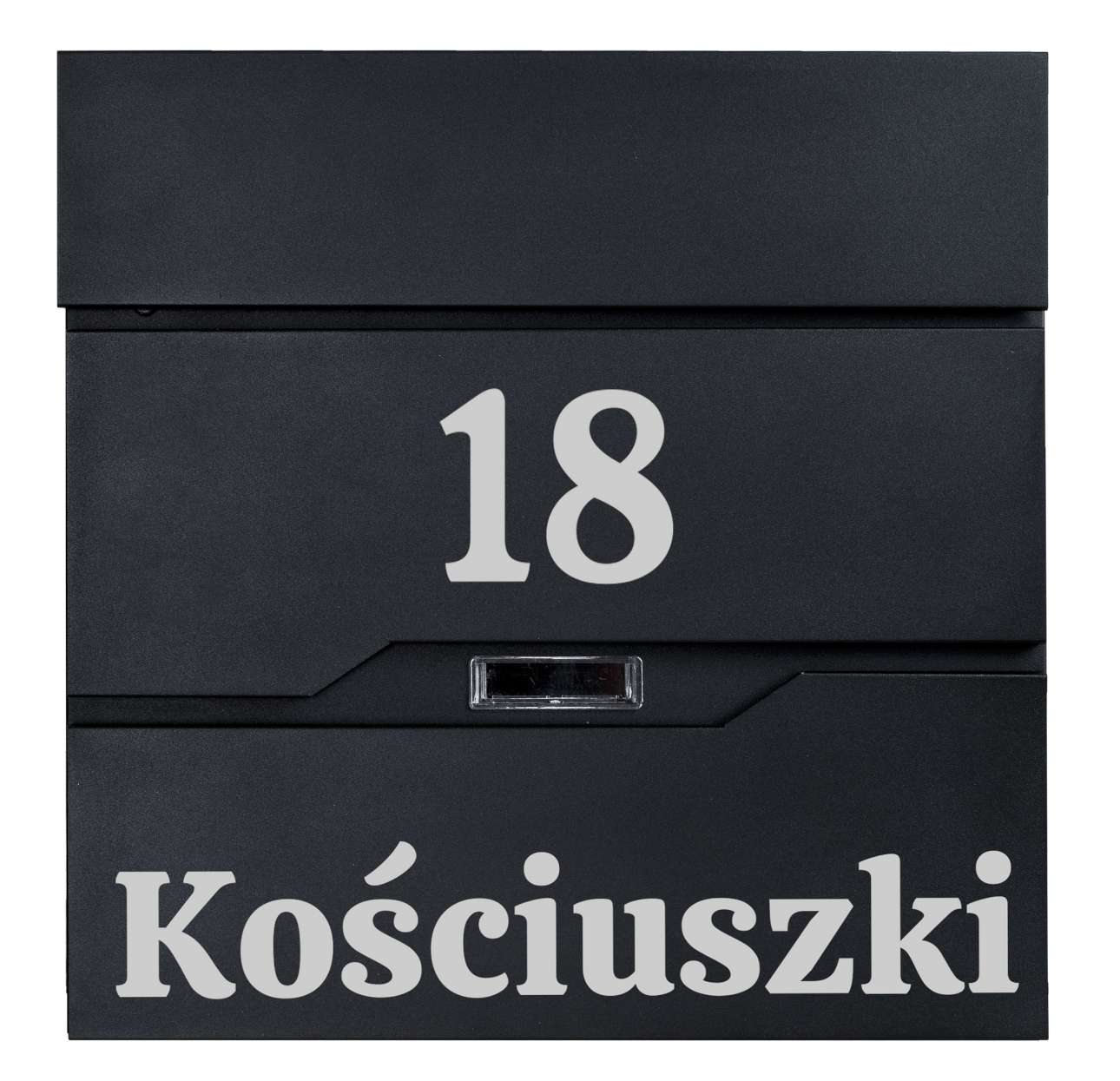 Skrzynka pocztowa na listy Vidar czarna z napisami - obrazek 4