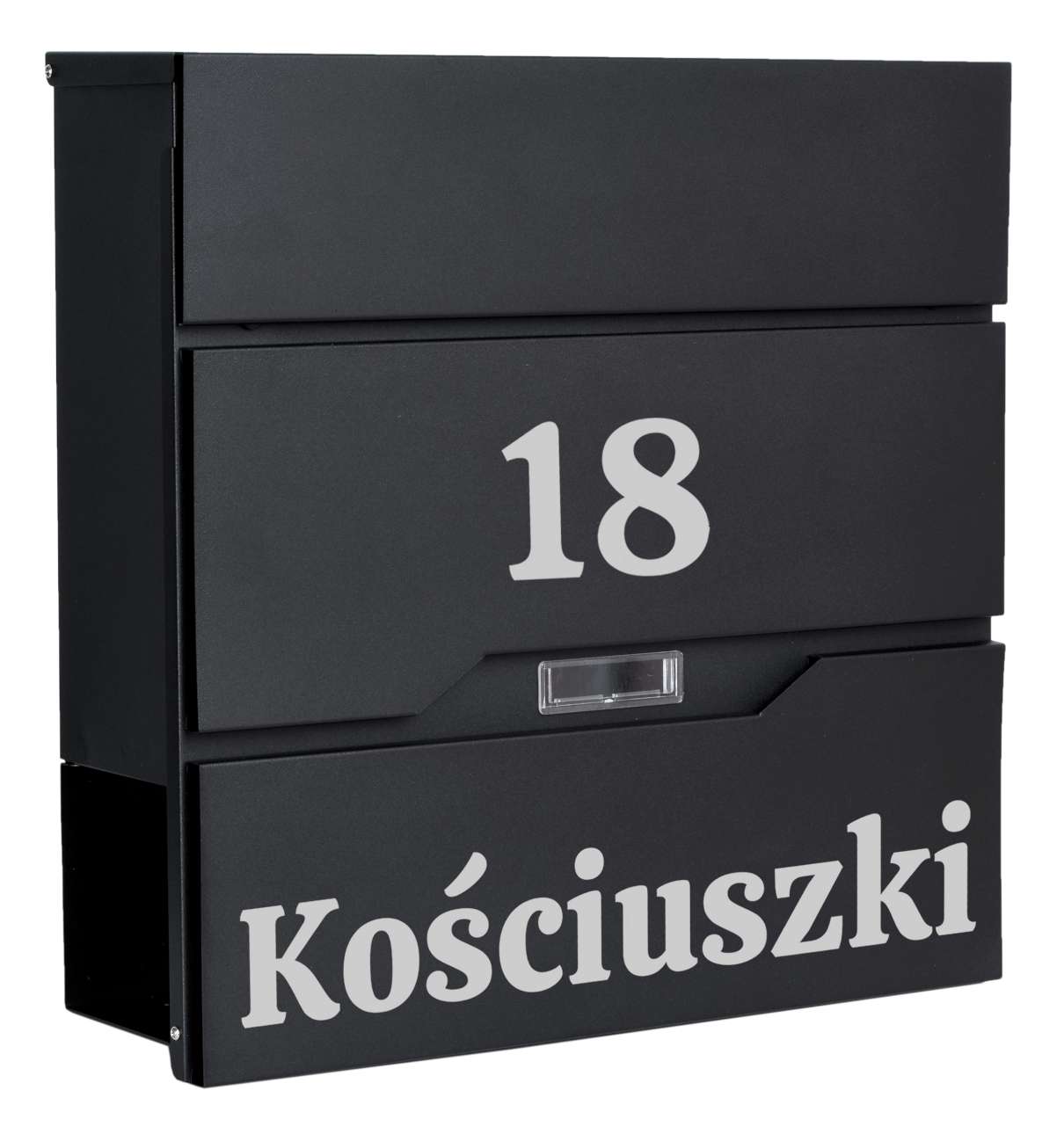 Skrzynka pocztowa na listy Vidar czarna z napisami - obrazek 9