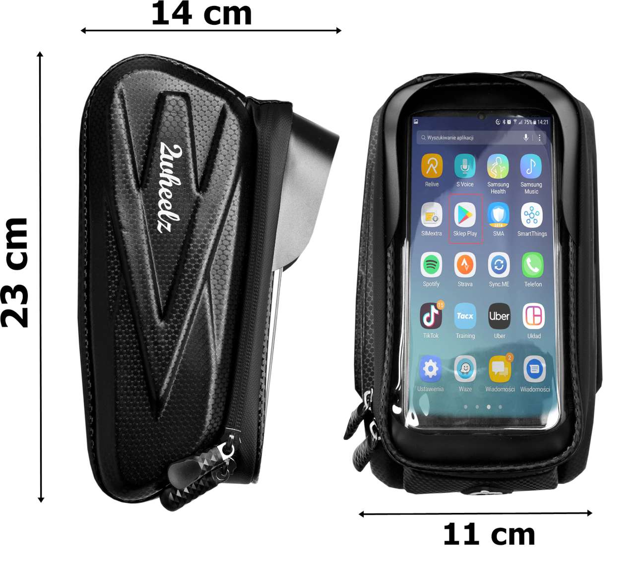 Torba sakwa rowerowa i pokrowiec na komórkę telefon - obrazek 3