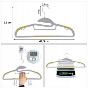 Alternative view of Wieszak Flexi komplet 10 sztuk szaro-żółty