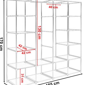 Alternative view of Szafa tekstylna z półkami Olena szara
