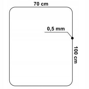 Alternative view of Mata ochronna pod fotel 100x70 cm 0,5 mm czarna
