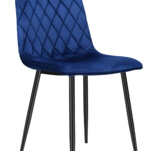 Krzesło tapicerowane Dexter Velvet granatowy