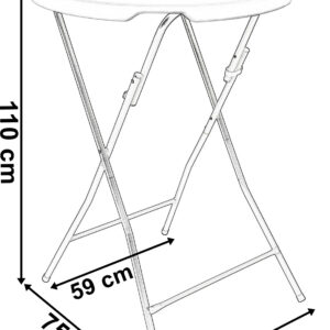 Alternative view of Stolik cateringowy składany GALA 80 cm czarny