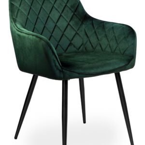 Krzesło welurowe HAVANA VELVET ciemnozielone