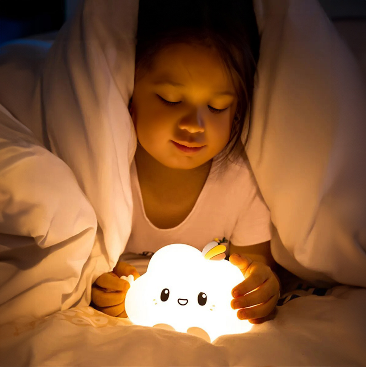 Silikonowa lampka nocna Chmurka led rgb - obrazek 6