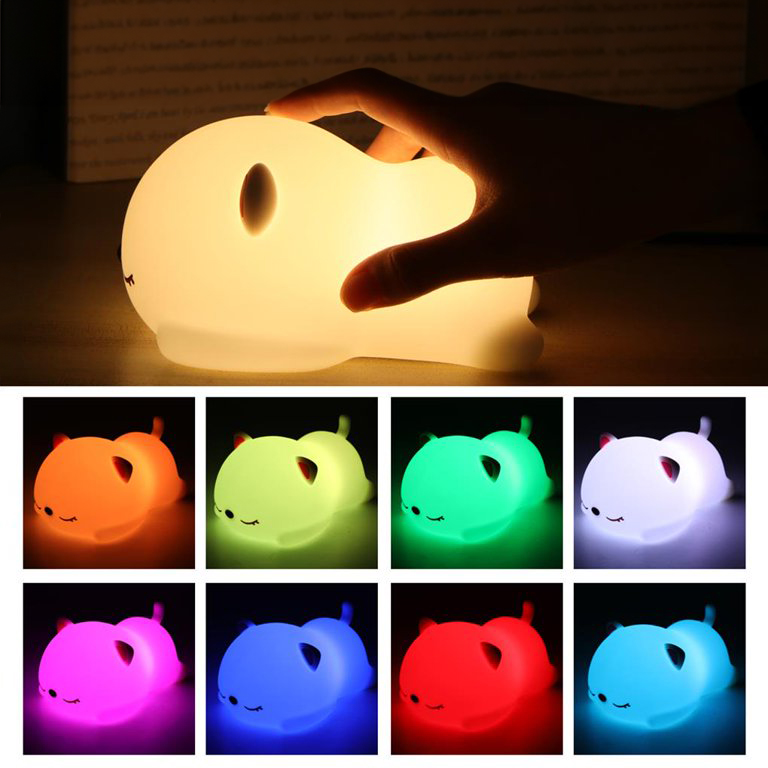 Silikonowa lampka nocna Misiek led rgb - obrazek 3