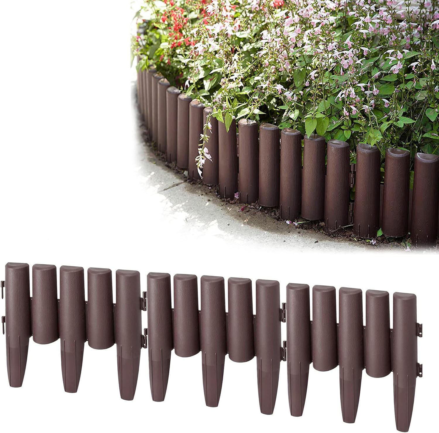 Palisada trawnikowa ogrodowa RIBERA brązowa 280 cm - obrazek 9