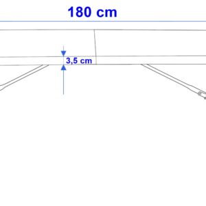 Alternative view of Stół cateringowy BALI WHITE składany w walizkę 180 cm biały