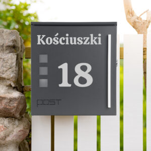 Alternative view of Skrzynka pocztowa na listy Miluz antracyt z napisami