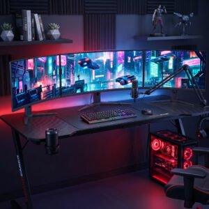 Alternative view of Biurko gamingowe SHADOW GAMER 1.0 140 cm podkładka