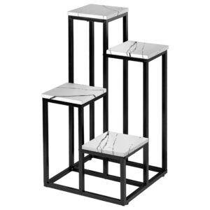 Alternative view of Kwietnik metalowy stojący MOGREN biały marmur