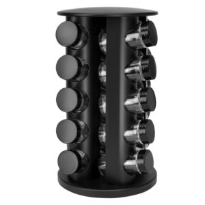 Alternative view of Stojak na przyprawy obrotowy ROTOR BLACK 20 słoiczków + 72 naklejki