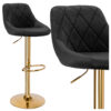 Hoker barowy Cydro Gold czarne Velvet