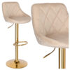 Hoker barowy Cydro Gold beżowe Velvet