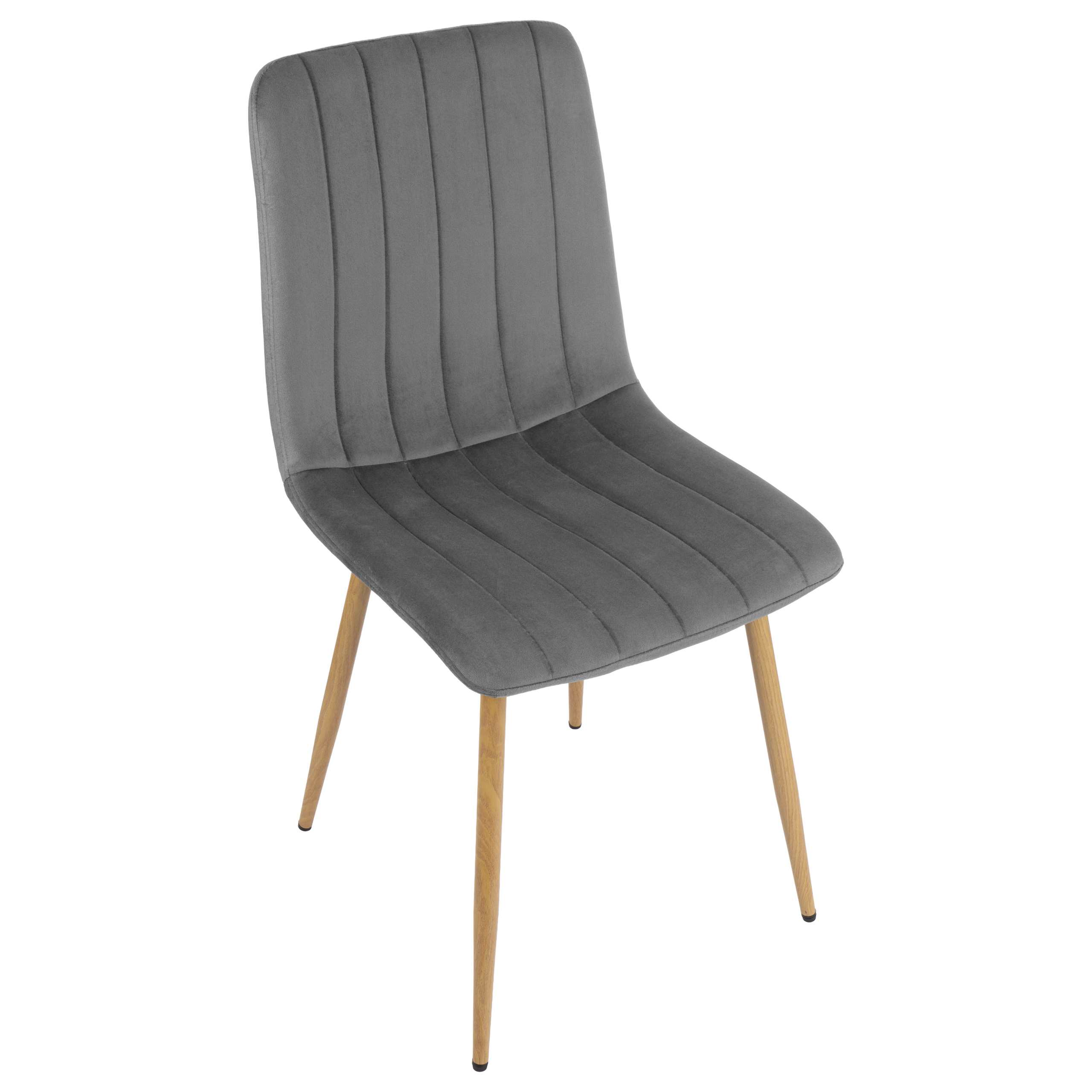 Krzesło FRESNO WOOD VELVET tapicerowane grafitowy aksamit - obrazek 10
