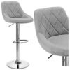 Hoker barowy Cydro chromowane szare Velvet