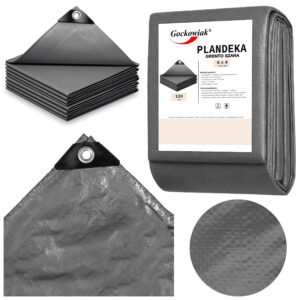 Plandeka 6x4m szara GRENTO 120 GSM