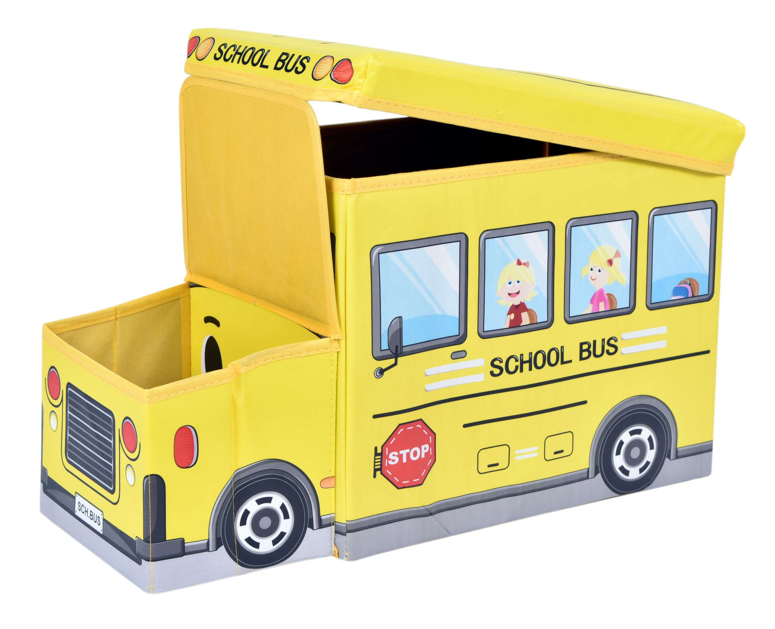 Pojemnik na zabawki Autobus żółty - obrazek 2