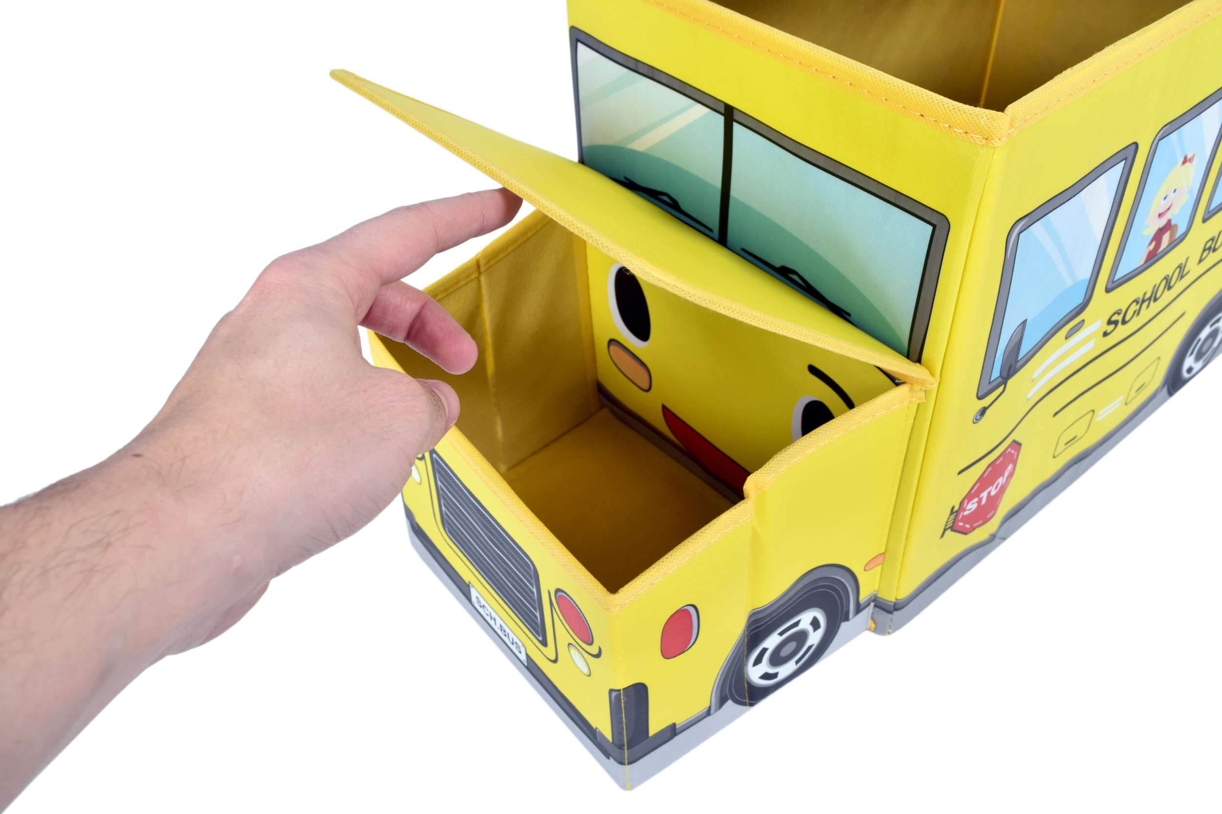 Pojemnik na zabawki Autobus żółty - obrazek 4
