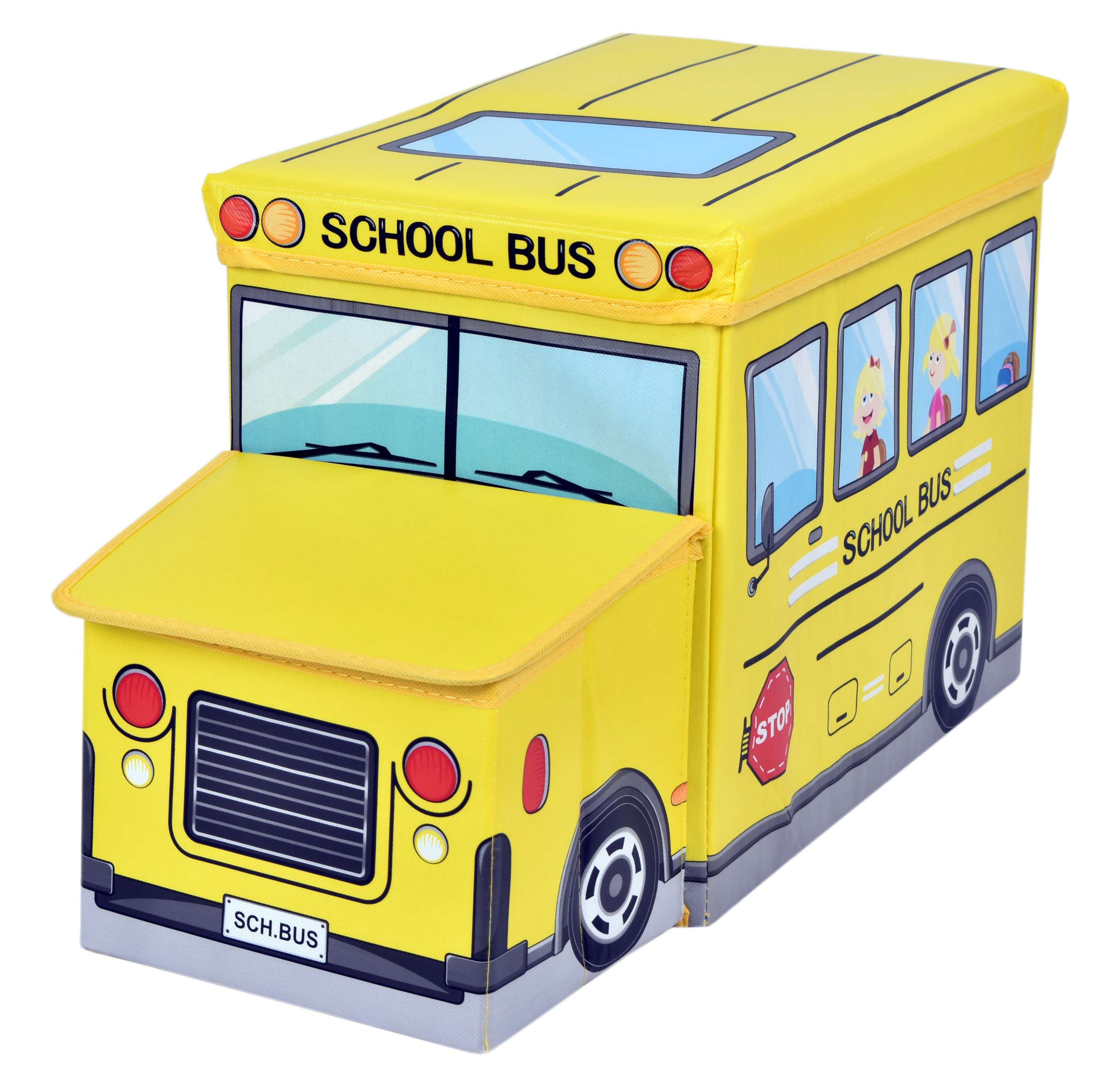 Pojemnik na zabawki Autobus żółty - obrazek 5