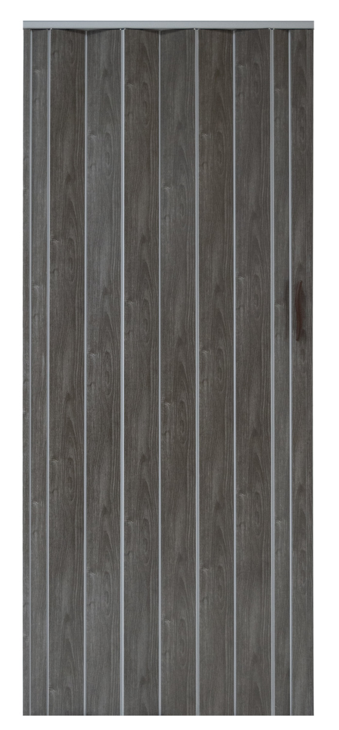 Drzwi harmonijkowe 001P DĄB GRAFIT MAT - 90 cm
