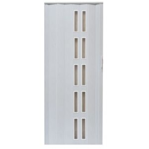Drzwi harmonijkowe 005S BIAŁY DĄB MAT - 80 cm