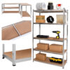 Regał stalowy magazynowy 200kg 5 poziomów 205x120x45 cm ocynkowany